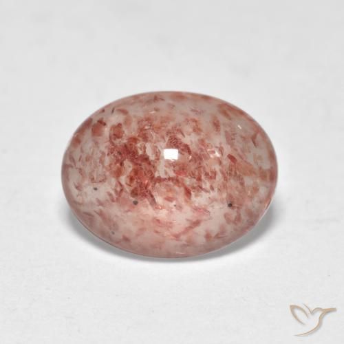 1.12ct 天然 ミディアムピンク ストロベリークォーツ, 楕円形, 半透明