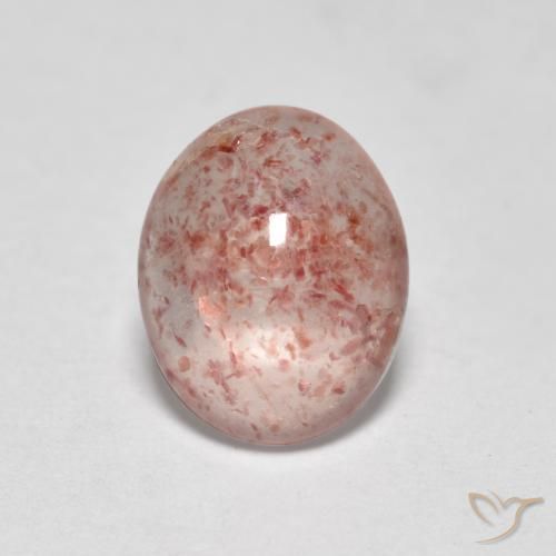 1.02ct 天然 ライトピンク ストロベリークォーツ, 楕円形, 透明