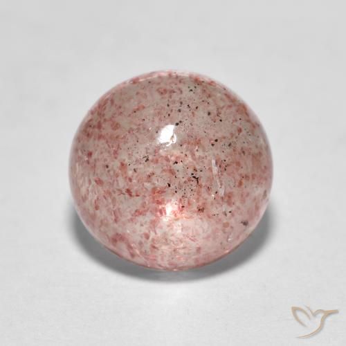 2.35ct 天然 アーシーピンク ストロベリークォーツ, ラウンド, 半透明