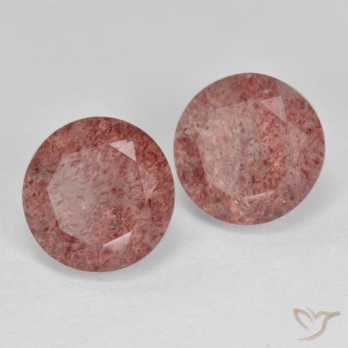 Shop natural 6.12ct ローズピンク ストロベリークォーツ gems, ラウンド, from ロシア at GemSelect. In stock, global shipping!