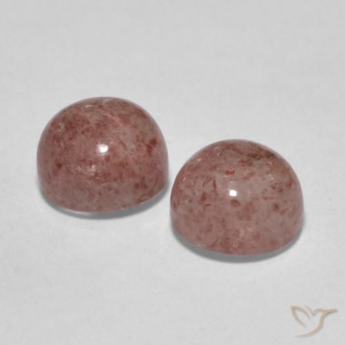 Shop natural 2.55ct 薄いローズウッドピンク ストロベリークォーツ gems, ラウンド, from ロシア at GemSelect. In stock, global shipping!