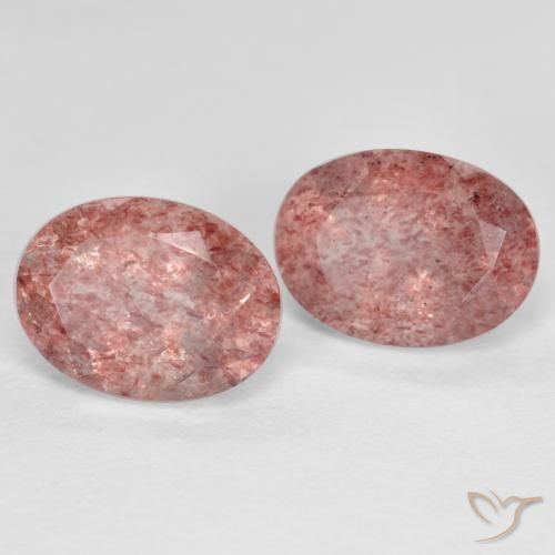 Shop natural 2.79ct ローズピンク ストロベリークォーツ gems, 楕円形, from ロシア at GemSelect. In stock, global shipping!