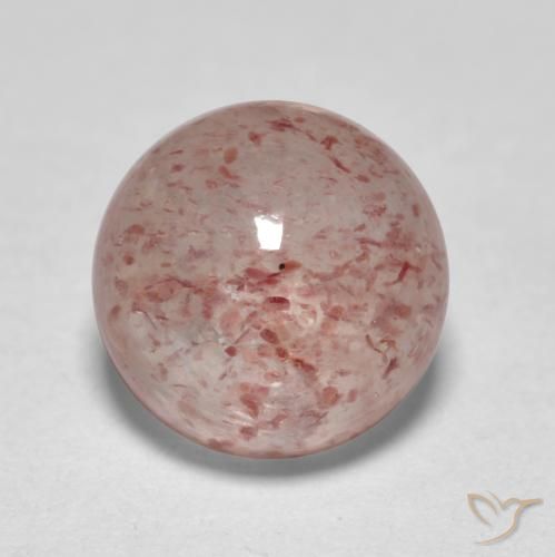 1.89ct 天然 アーシーピンク ストロベリークォーツ, ラウンド, 半透明