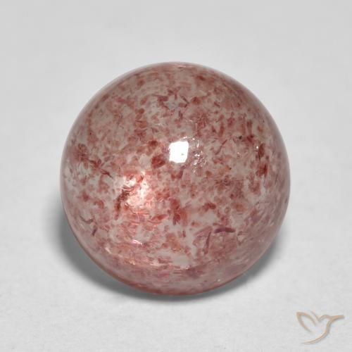 2.75ct 天然 ミディアムピンク ストロベリークォーツ, ラウンド, 半透明
