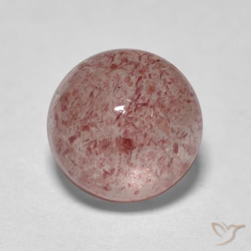 1.96ct 天然 アーシーピンク ストロベリークォーツ, ラウンド, 半透明