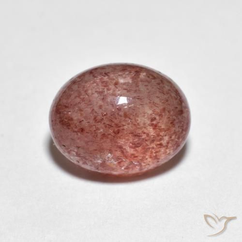 2.53ct 天然 ブリックレッド ストロベリークォーツ, 楕円形, 半透明