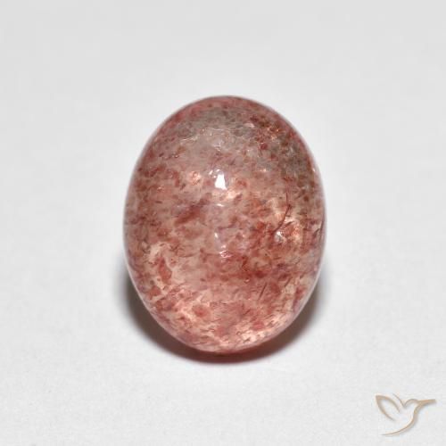 2.23ct 天然 赤みがかったピンク ストロベリークォーツ, 楕円形, 透明