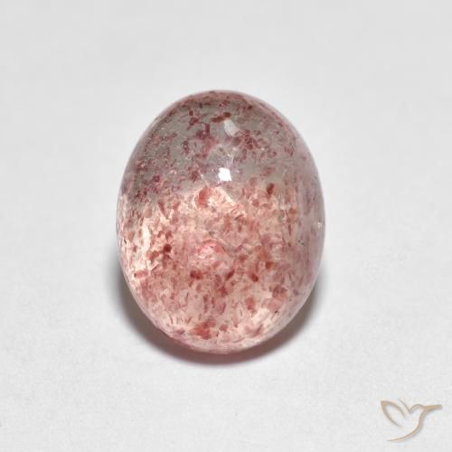 2.38ct 天然 ライトピンク ストロベリークォーツ, 楕円形, 透明