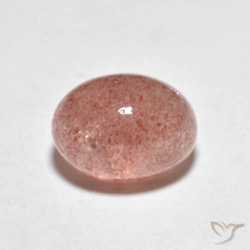 2.51ct 天然 天道虫の赤色 ストロベリークォーツ, 楕円形, 半透明