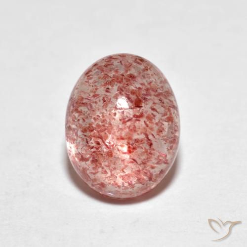 2.39ct 天然 ラズベリーピンク ストロベリークォーツ, 楕円形, 透明