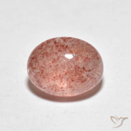 2.49ct 天然 インディアンレッド ストロベリークォーツ, 楕円形, 透明