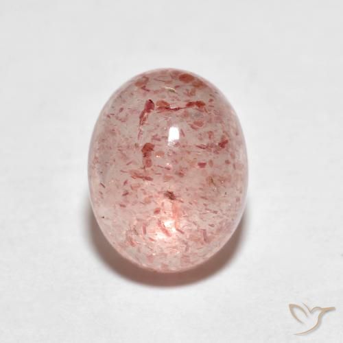 2.81ct 天然 アーシーピンク ストロベリークォーツ, 楕円形, 透明