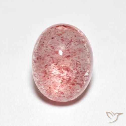 2.74ct 天然 ライトローズピンク ストロベリークォーツ, 楕円形, 透明