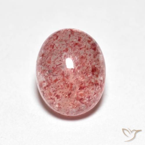 2.84ct 天然 ライトローズピンク ストロベリークォーツ, 楕円形, 透明