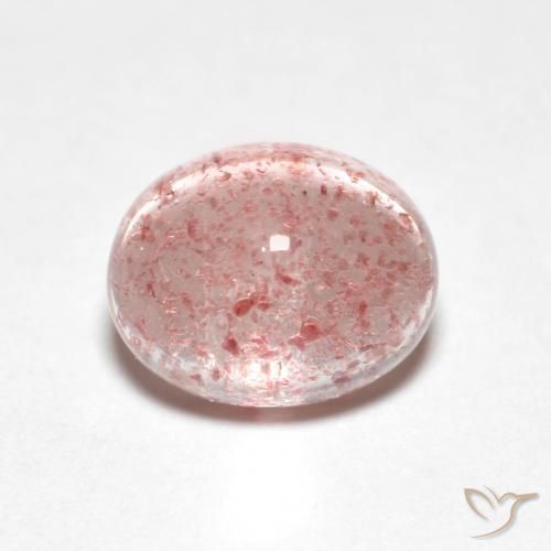 2.36ct 天然 薄いバブルガムピンク ストロベリークォーツ, 楕円形, 透明