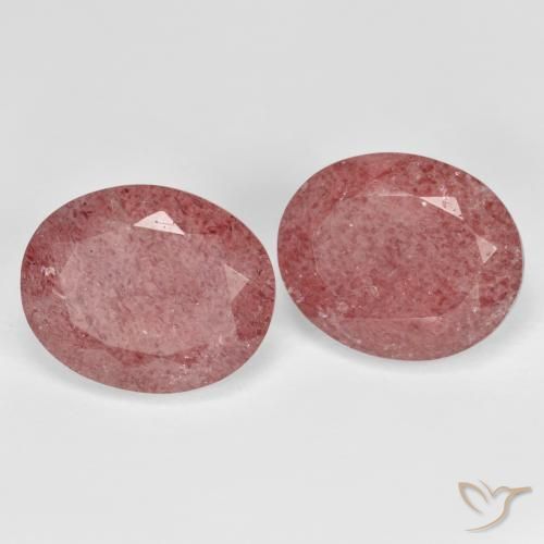Shop natural 9.13ct ダークピンク ストロベリークォーツ gems, 楕円形, from ロシア at GemSelect. In stock, global shipping!