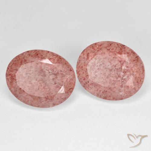 Shop natural 9.62ct ローズピンク ストロベリークォーツ gems, 楕円形, from ロシア at GemSelect. In stock, global shipping!