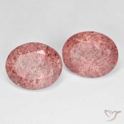 Shop natural 8.37ct ローズピンク ストロベリークォーツ gems, 楕円形, from ロシア at GemSelect. In stock, global shipping!