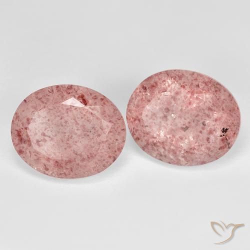 Shop natural 9.13ct ライトローズピンク ストロベリークォーツ gems, 楕円形, from ロシア at GemSelect. In stock, global shipping!