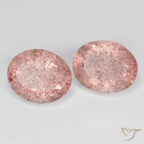 Shop natural 8.38ct アーシーピンク ストロベリークォーツ gems, 楕円形, from ロシア at GemSelect. In stock, global shipping!