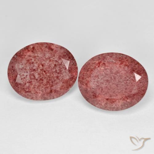 Shop natural 8.31ct 赤みがかったピンク ストロベリークォーツ gems, 楕円形, from ロシア at GemSelect. In stock, global shipping!