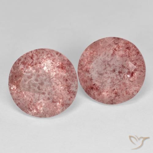 Shop natural 6.61ct ミディアム薄いピンク ストロベリークォーツ gems, ラウンド, from ロシア at GemSelect. In stock, global shipping!
