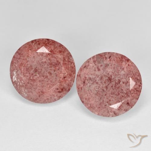 Shop natural 7.24ct ローズピンク ストロベリークォーツ gems, ラウンド, from ロシア at GemSelect. In stock, global shipping!