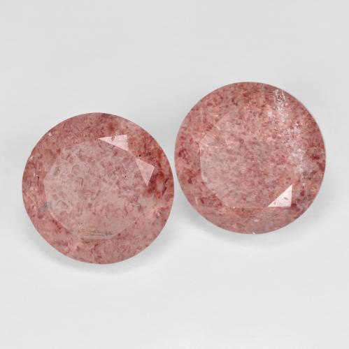 Shop natural 7.82ct ローズピンク ストロベリークォーツ gems, ラウンド, from ロシア at GemSelect. In stock, global shipping!