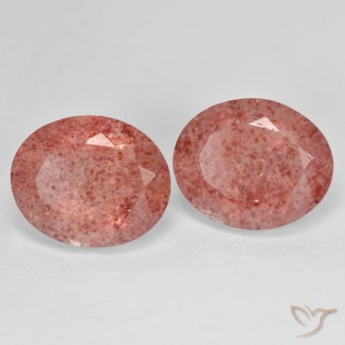 Shop natural 9.62ct ミディアムピンク ストロベリークォーツ gems, 楕円形, from ロシア at GemSelect. In stock, global shipping!