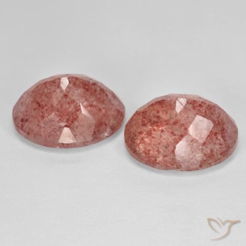 Shop natural 9.62ct ミディアムピンク ストロベリークォーツ gems, 楕円形, from ロシア at GemSelect. In stock, global shipping!