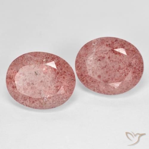 Shop natural 9.60ct ミディアムピンク ストロベリークォーツ gems, 楕円形, from ロシア at GemSelect. In stock, global shipping!
