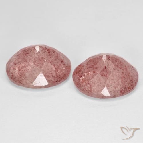 Shop natural 9.60ct ミディアムピンク ストロベリークォーツ gems, 楕円形, from ロシア at GemSelect. In stock, global shipping!