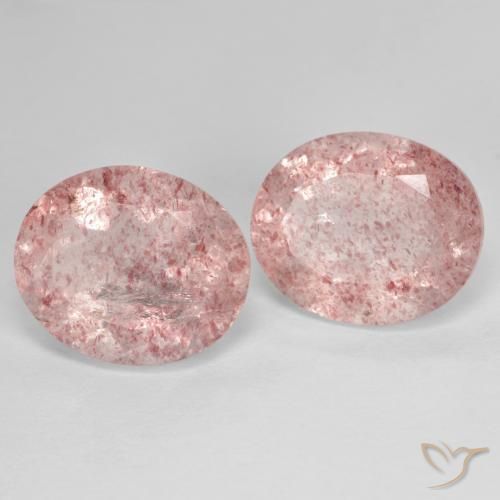 Shop natural 8.77ct ミディアムピンク ストロベリークォーツ gems, 楕円形, from ロシア at GemSelect. In stock, global shipping!