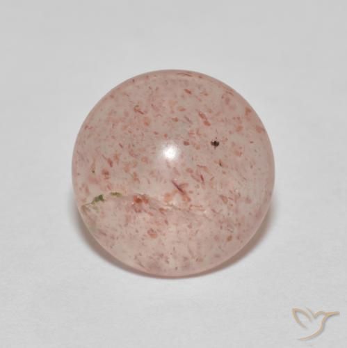 2.74ct 天然 薄い赤みがかったオレンジ ストロベリークォーツ, ラウンド, 透明