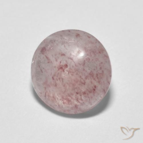 1.28ct 天然 ライトピンク ストロベリークォーツ, ラウンド, 透明