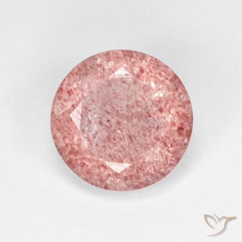 2.16ct 天然 ライトピンク ストロベリークォーツ, ラウンド, 透明