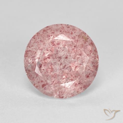 2.72ct 天然 ライトピンク ストロベリークォーツ, ラウンド, 透明