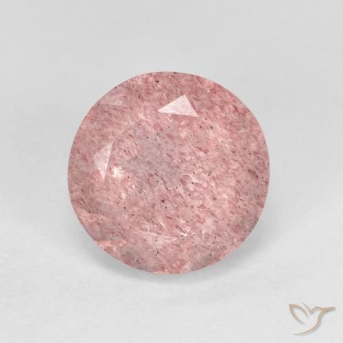 2.63ct 天然 ライトピンク ストロベリークォーツ, ラウンド, 透明