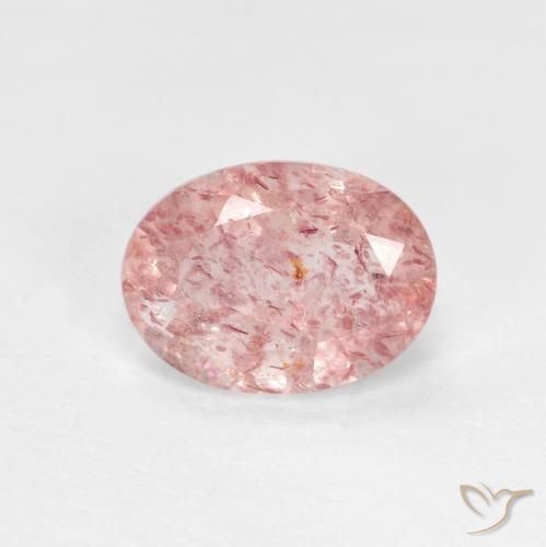 1.16ct 天然 ライトピンク ストロベリークォーツ, 楕円形, 透明