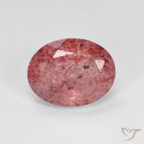 2.05ct 天然 スカーレットレッド ストロベリークォーツ, 楕円形, 透明