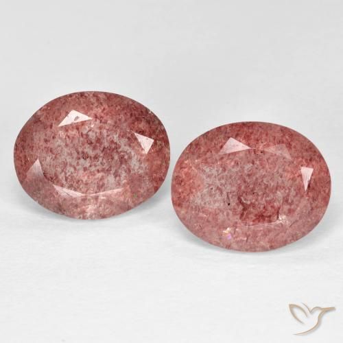 Shop natural 6.57ct ミディアムピンク ストロベリークォーツ gems, 楕円形, from ロシア at GemSelect. In stock, global shipping!