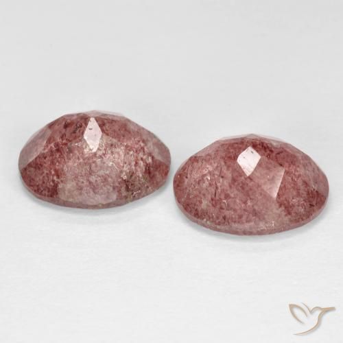 Shop natural 6.57ct ミディアムピンク ストロベリークォーツ gems, 楕円形, from ロシア at GemSelect. In stock, global shipping!