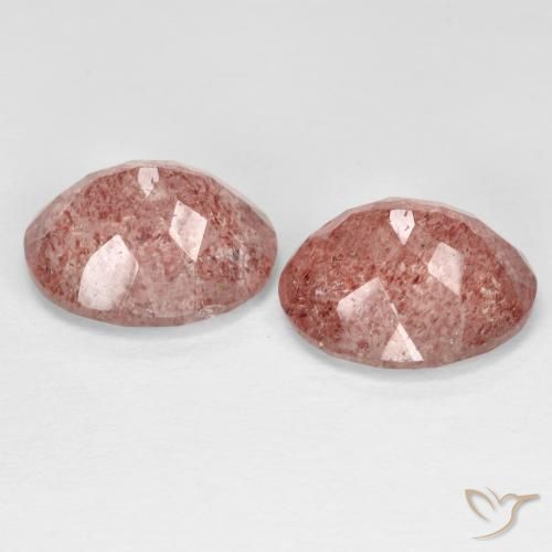 Shop natural 8.87ct 赤みがかったピンク ストロベリークォーツ gems, 楕円形, from ロシア at GemSelect. In stock, global shipping!