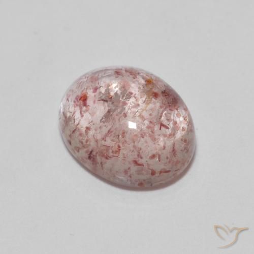2.29ct 天然 ローズピンク ストロベリークォーツ, 楕円形, 透明