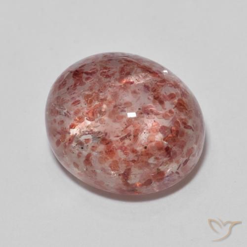 7.18ct 天然 明るいピンク ストロベリークォーツ, 楕円形, 透明