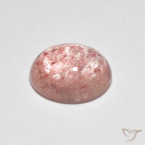 2.14ct 天然 ミディアムレッド ストロベリークォーツ, 楕円形, 透明