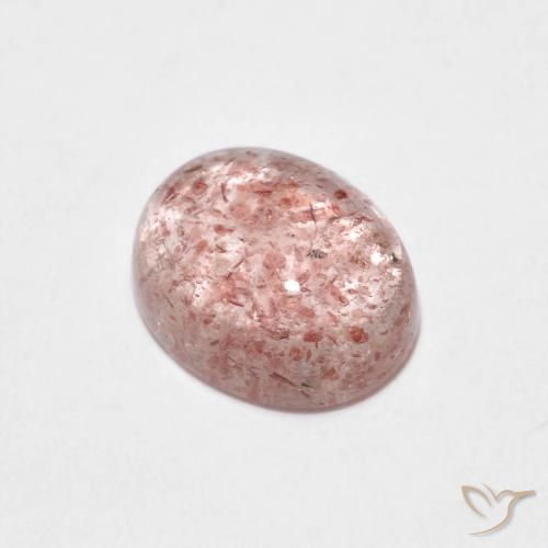 2.09ct 天然 ライトピンク ストロベリークォーツ, 楕円形, 透明