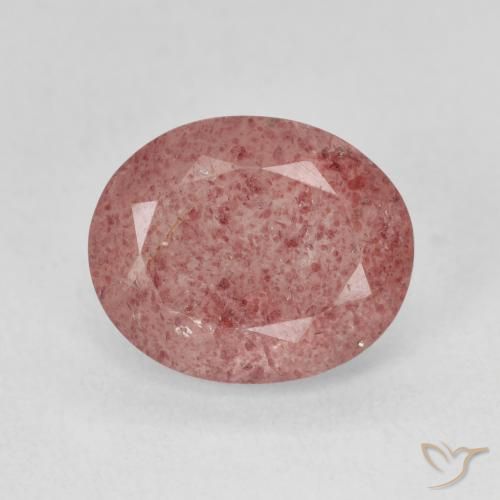 4.56ct 天然 Medium Light-Pink ストロベリークォーツ, 楕円形, 半透明