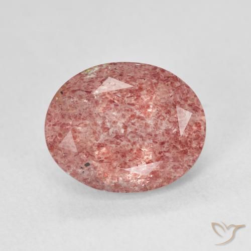 4.75ct 天然 Medium Light-Pink ストロベリークォーツ, 楕円形, 半透明