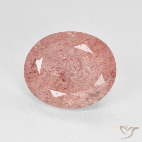 4.81ct 天然 Medium Light-Pink ストロベリークォーツ, 楕円形, 半透明
